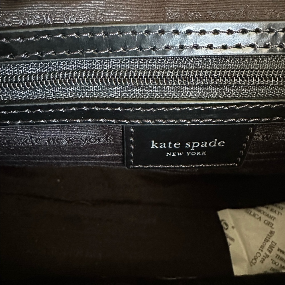 #63. Kate Spade Sam Icon Modernist Hearts Jacquard Shoulder Bag, Cream Black,NWT - Picture 11 of 15